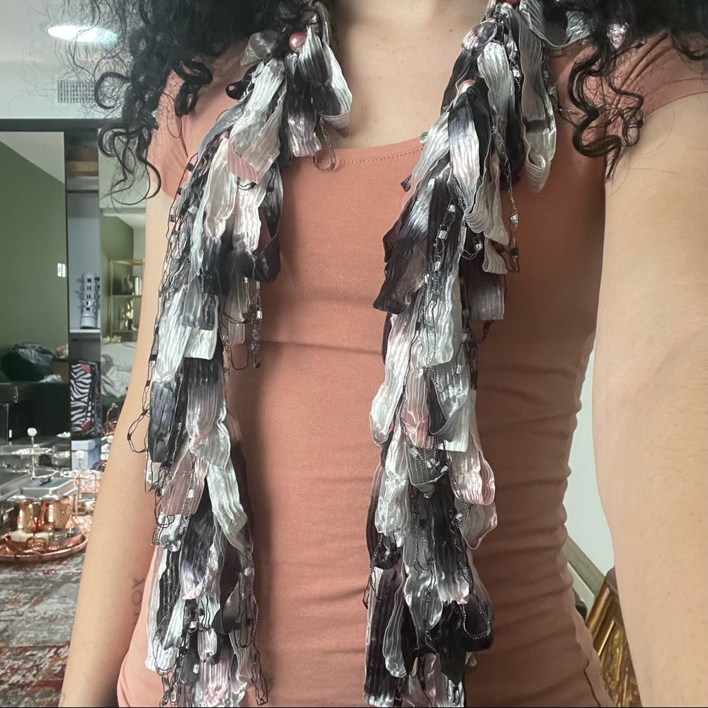 funky beaded scarf